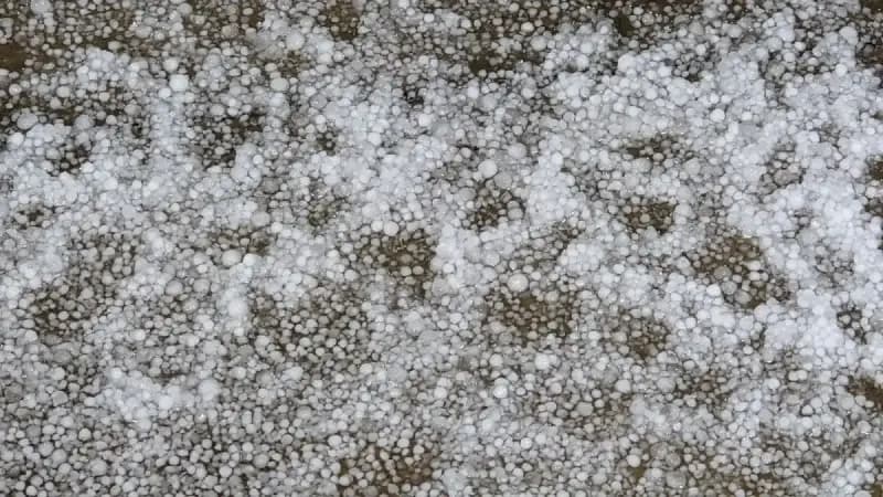 Illustrative example: hail impact before shingle replacement
