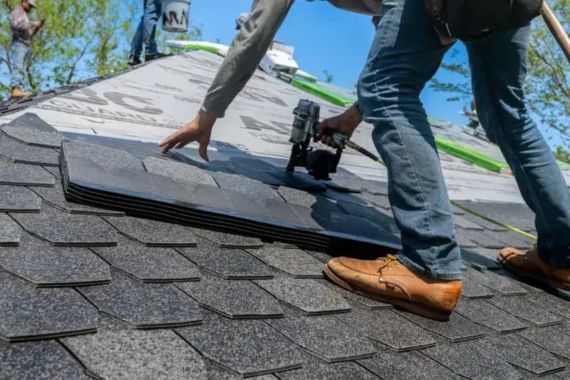 A newly replaced asphalt shingle roof on a Dallas–Fort Worth home